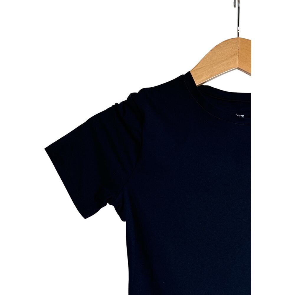Quince Cotton Jersey Short Sleeve Bodysuit Black Small NWT Organic Cotton - Picture 5 of 8